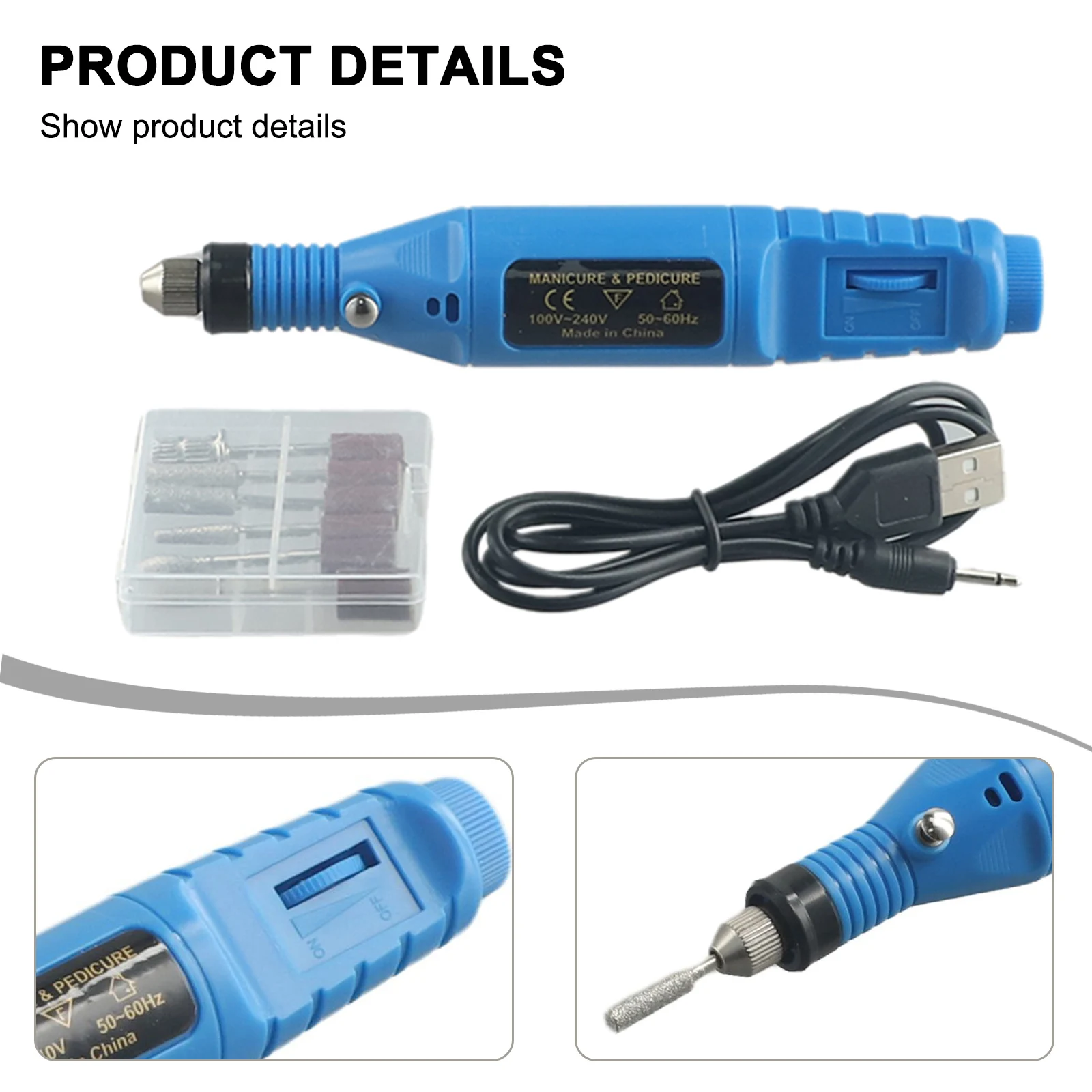 Grinding Rotary Tool Kit Polishing Tool Mini Electric Grinder Drill Set for Manicure and Nail Art Professional and Portable
Grinding Rotary Tool Kit Polishing Tool Mini Electric Grinder Drill Set for Manicure and Nail Art Professional and Portable