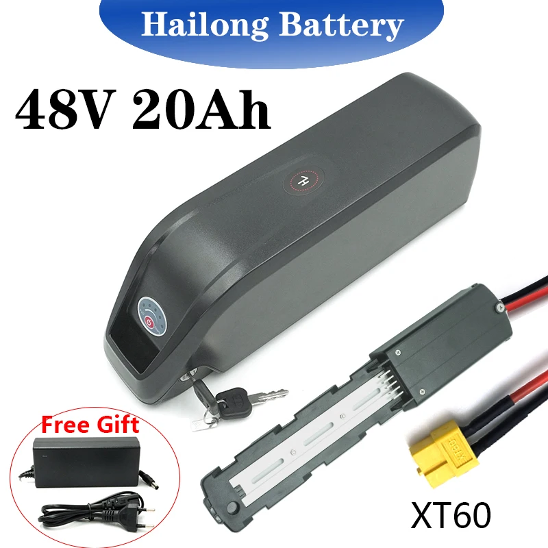 NEW Bicycle battery 48V 20Ah Hailong ebike Battery With 30A BMS 1000W 13S5P T Plug XT60 gift charger Free shipping and duty-free
NEW Bicycle battery 48V 20Ah Hailong ebike Battery With 30A BMS 1000W 13S5P T Plug XT60 gift charger Free shipping and duty-free