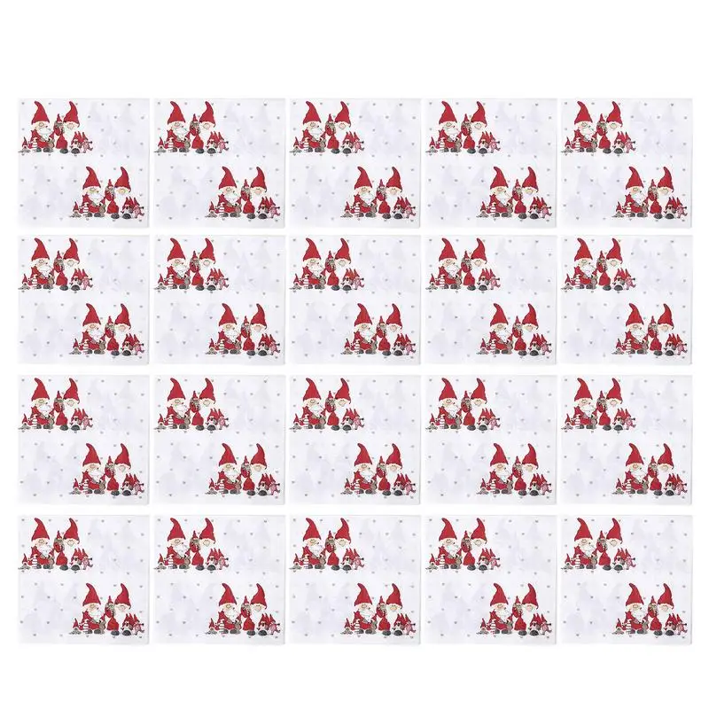 

Cute Santa Claus Pattern Napkin Lunch Dinner Holiday Party Supplies Santa Napkins Decorative Guest Merry Christmas Paper Napkins