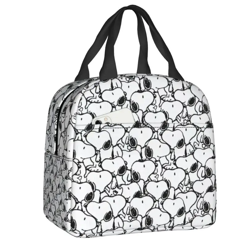 Custom Cute Cartoon Snoopy Insulated Lunch Bag for Picnic Waterproof Thermal Cooler Bento Box Women Food Container Tote Bags
Custom Cute Cartoon Snoopy Insulated Lunch Bag for Picnic Waterproof Thermal Cooler Bento Box Women Food Container Tote Bags