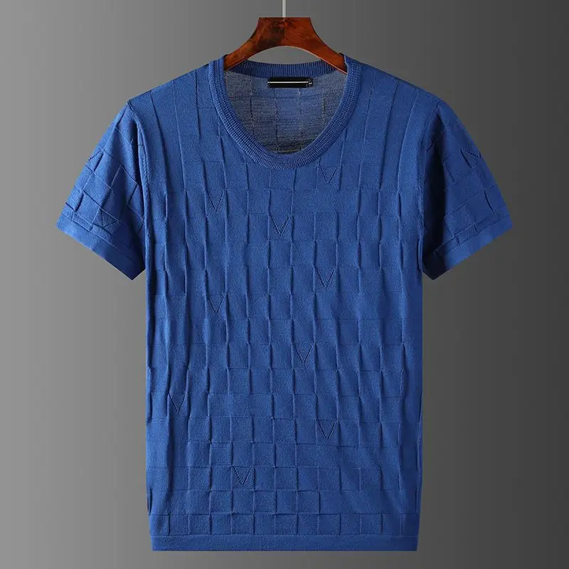 2024 Men T Shirt O Neck Short Sleeve Fitness Korean Summer Men Clothing Solid Color Fashion Casual Male Knitted Tee Tops Z13
2024 Men T Shirt O Neck Short Sleeve Fitness Korean Summer Men Clothing Solid Color Fashion Casual Male Knitted Tee Tops Z13