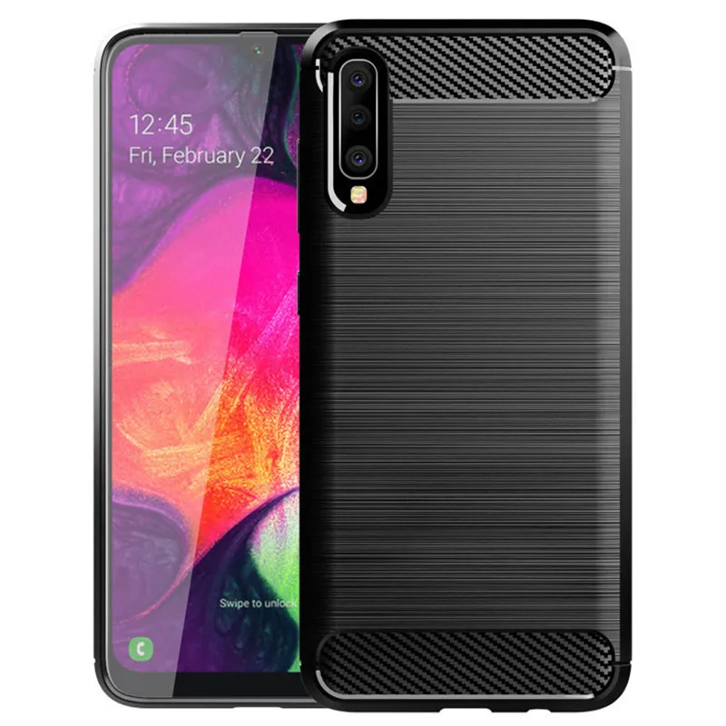 Shockproof Silicone Case for Samsung A70 Brushed Carbon Fiber Case for Galaxy A70S Full Protective Back Cover Coque Fundas
Shockproof Silicone Case for Samsung A70 Brushed Carbon Fiber Case for Galaxy A70S Full Protective Back Cover Coque Fundas