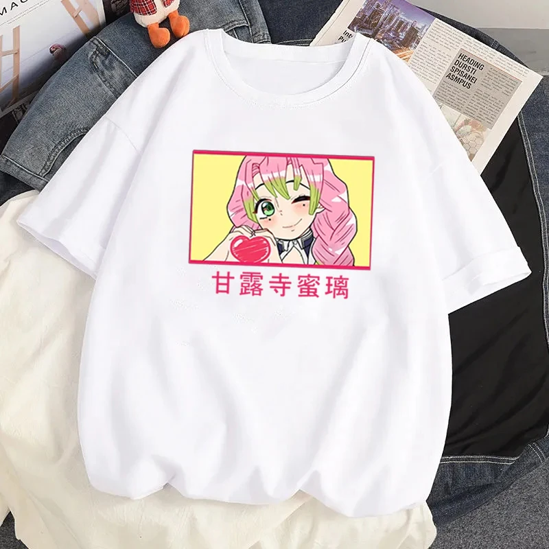 Women Demon Slayer Kanroji Mitsuri Yaiba Prints Clothes Streetwear Print Loose Tops Summer Black T-shirt Anime Cartoon T Shirt
Women Demon Slayer Kanroji Mitsuri Yaiba Prints Clothes Streetwear Print Loose Tops Summer Black T-shirt Anime Cartoon T Shirt