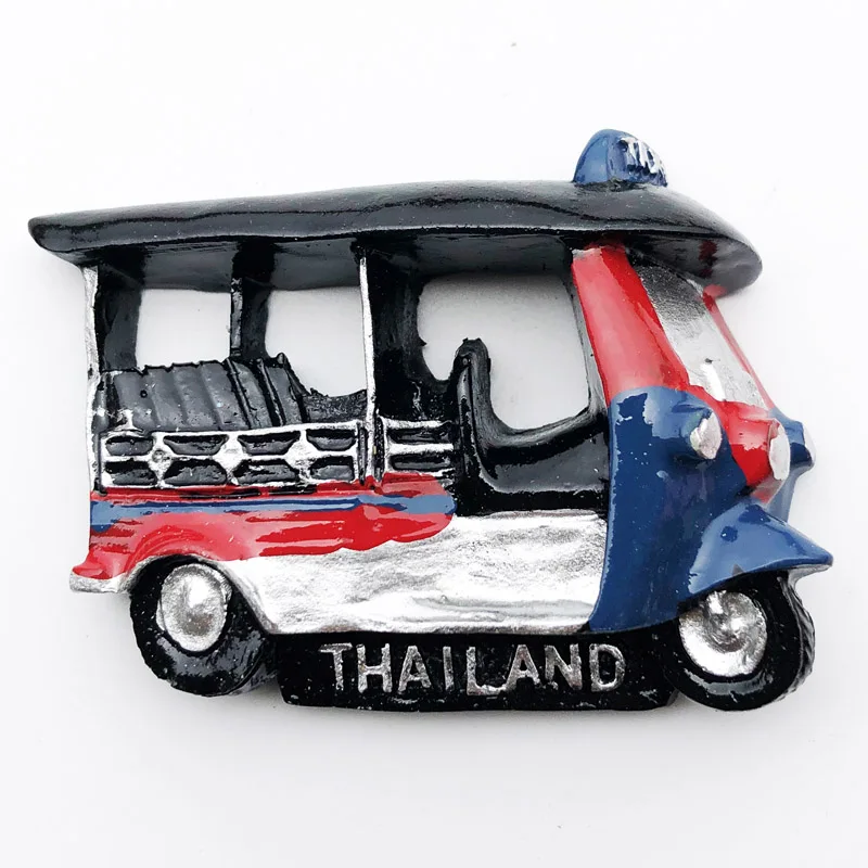 

Fridge Magnet Thai Tug Car Crafts Cultural Landscape Decoration Message Stickers Tourism Souvenir