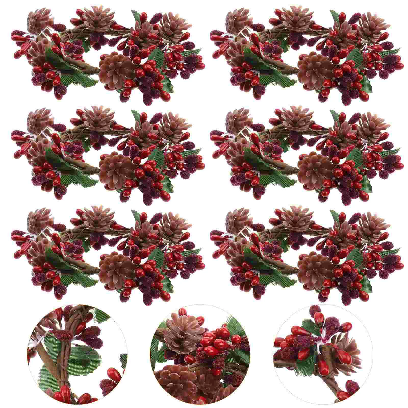 6Pcs Berry Ring Wreath Ring Grass Christmas Holder Rings Primitive Christmas Holiday Decor Table Decoration Red
6Pcs Berry Ring Wreath Ring Grass Christmas Holder Rings Primitive Christmas Holiday Decor Table Decoration Red