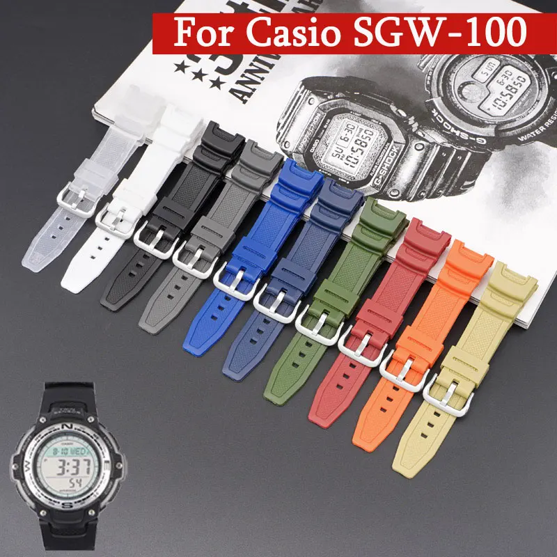 Ремешок из полиуретана для Casio Watch SGW-100, сменный ремешок для часов, водонепроницаемый спортивный ремешок для наручных часов, Пряжка из нержавеющей стали, аксессуары
Ремешок из полиуретана для Casio Watch SGW-100, сменный ремешок для часов, водонепроницаемый спортивный ремешок для наручных часов, Пряжка из нержавеющей стали, аксессуары