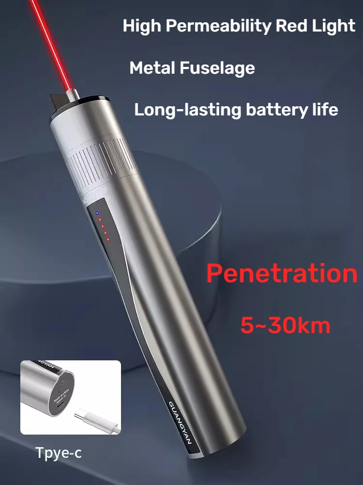Visual Fault Locator (VFL) ST/SC/FC Interface Fiber Optic Cable Tester Meter with 2.5mm Connector 5KM~30KM for FTTx Network
Visual Fault Locator (VFL) ST/SC/FC Interface Fiber Optic Cable Tester Meter with 2.5mm Connector 5KM~30KM for FTTx Network