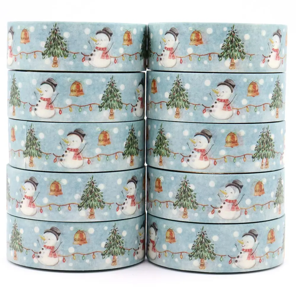 NEW 1PC 15mm*10m Watercolor Christmas Trees Snowman Bell Washi Tape Scrapbook Paper Masking Adhesive Merry Christmas Washi Tape
NEW 1PC 15mm*10m Watercolor Christmas Trees Snowman Bell Washi Tape Scrapbook Paper Masking Adhesive Merry Christmas Washi Tape