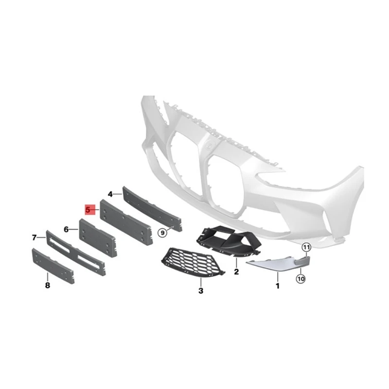 Car Front Bar License Plate Holder 51118069434 For BMW 3 4 Series G80 G81 M3 G82 G83 M4 2020-2022 51 11 8 069 434
Car Front Bar License Plate Holder 51118069434 For BMW 3 4 Series G80 G81 M3 G82 G83 M4 2020-2022 51 11 8 069 434