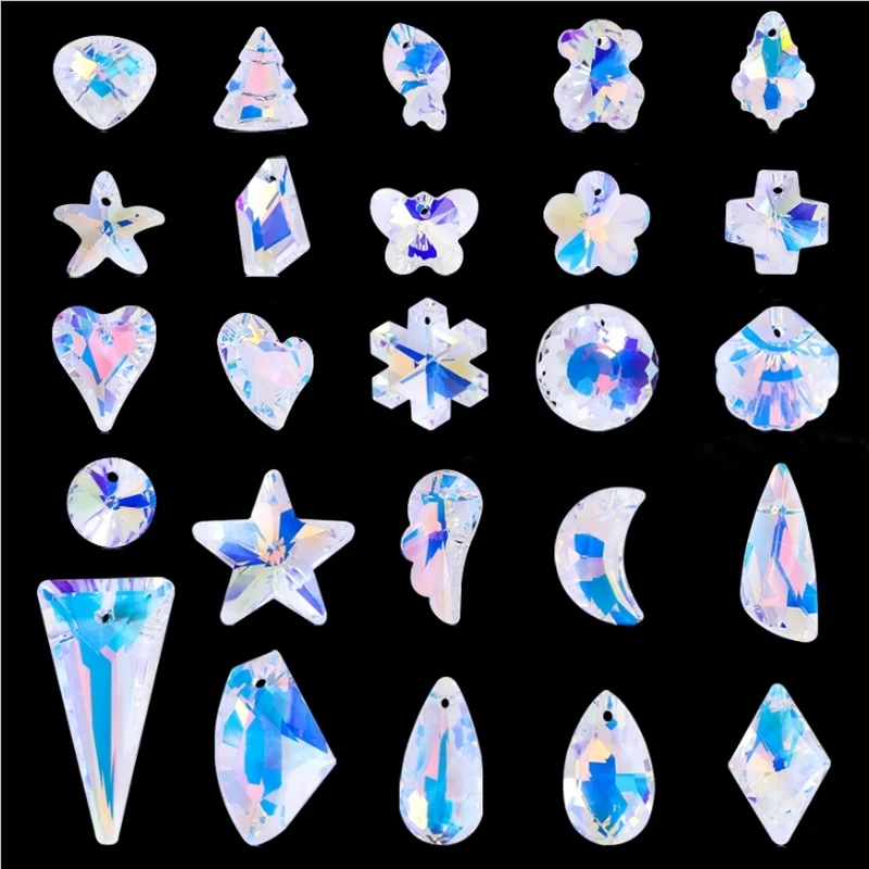 AB Color Crystal Pendant Beads Multi -shape Single Hole Charms Beads Jewelry Gems for Jewelry Making Supplies DIY Earrings
AB Color Crystal Pendant Beads Multi -shape Single Hole Charms Beads Jewelry Gems for Jewelry Making Supplies DIY Earrings