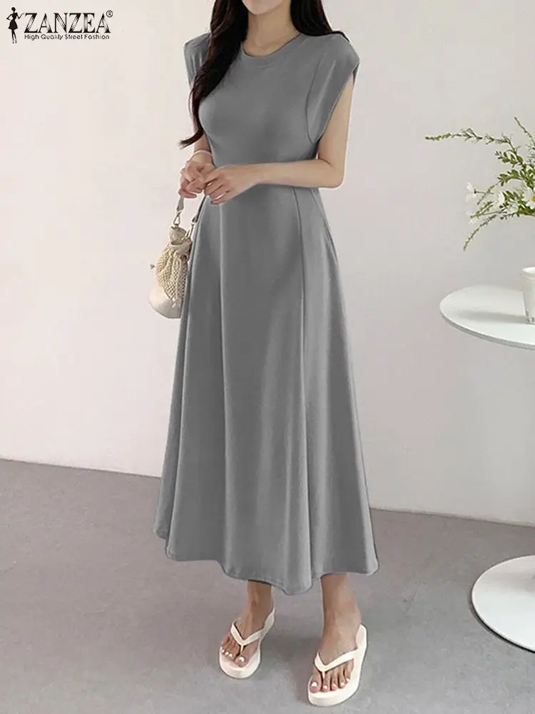 ZANZEA Fashion Short Sleeve Dresses Summer Solid Color Dress Woman O-Neck Knitted Midi Vestidos A Line Elegant Sundress Korean
ZANZEA Fashion Short Sleeve Dresses Summer Solid Color Dress Woman O-Neck Knitted Midi Vestidos A Line Elegant Sundress Korean