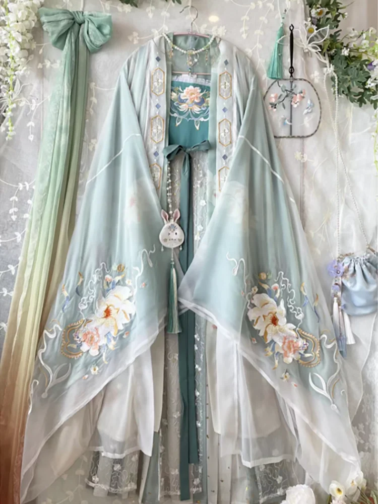 Hanfu Women Chinese Traditional Cosplay Costume Ancient Embroidery Hanfu Dress Spring Summer 3pcs Green Green Sets Plus Size L
Hanfu Women Chinese Traditional Cosplay Costume Ancient Embroidery Hanfu Dress Spring Summer 3pcs Green Green Sets Plus Size L