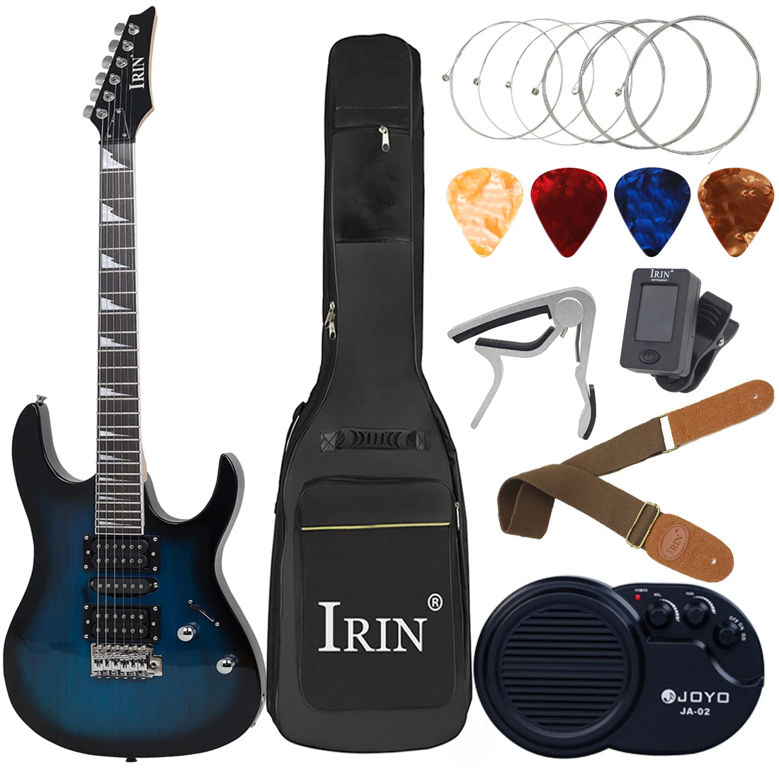 IRIN Electric Guitar Maple Body 6 Strings Guitarra 24 Frets Electric Guitar with Bag Strings Tuner Strap Amp 6.35mm Cable Parts
IRIN Electric Guitar Maple Body 6 Strings Guitarra 24 Frets Electric Guitar with Bag Strings Tuner Strap Amp 6.35mm Cable Parts