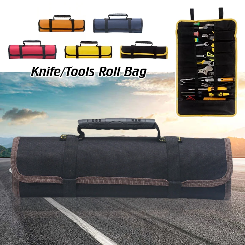 

Chef Knife Bag Roll Bag Carry Case Bag Kitchen Cooking Portable Durable Electrical Tool Hardware Storage Pocket Cutting Tool Bag
