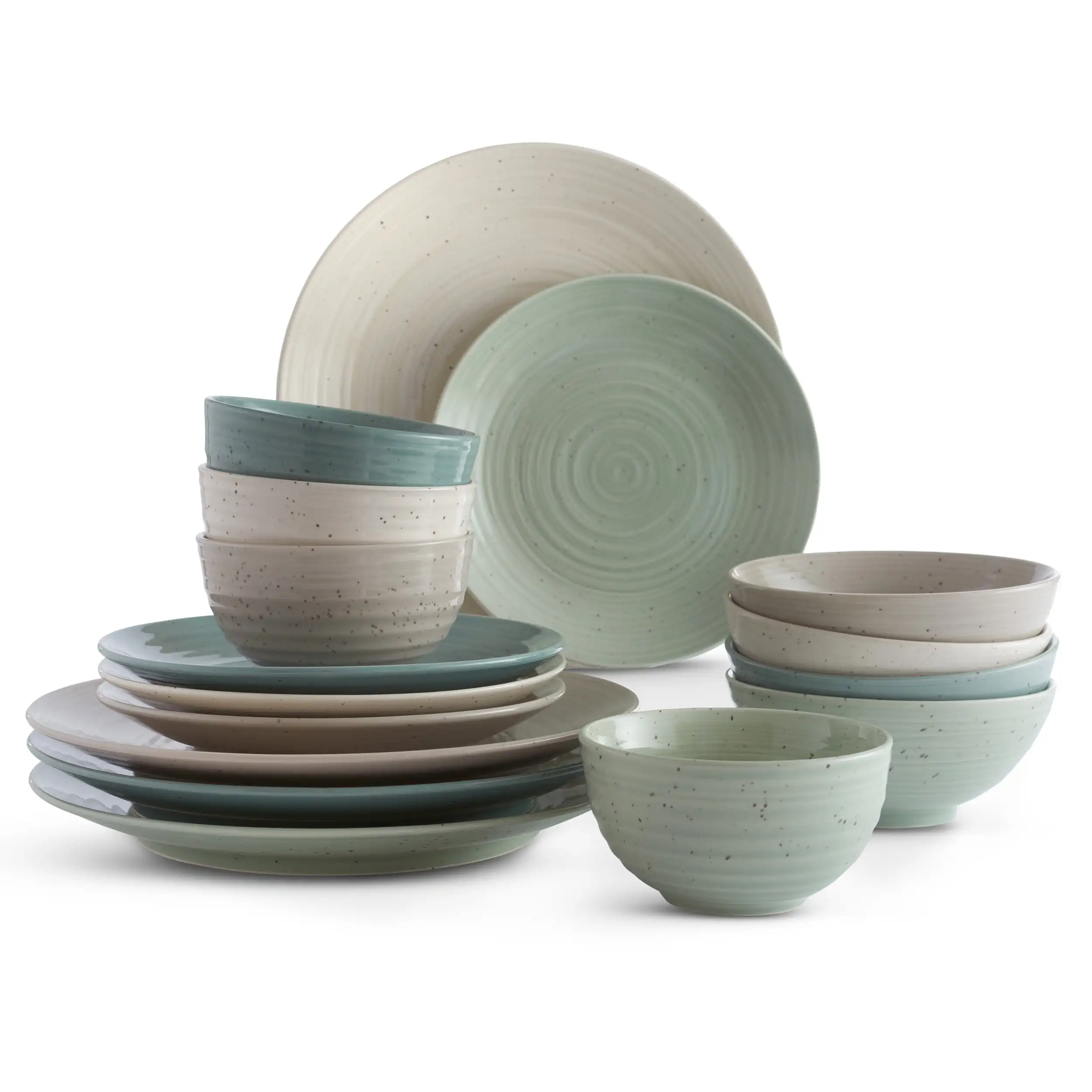 Siterra Mixed 16 Piece Dinnerware Set including 4 dinner plates, 4 salad plates, 4 cereal bowls and 4 soup bowls
Siterra Mixed 16 Piece Dinnerware Set including 4 dinner plates, 4 salad plates, 4 cereal bowls and 4 soup bowls