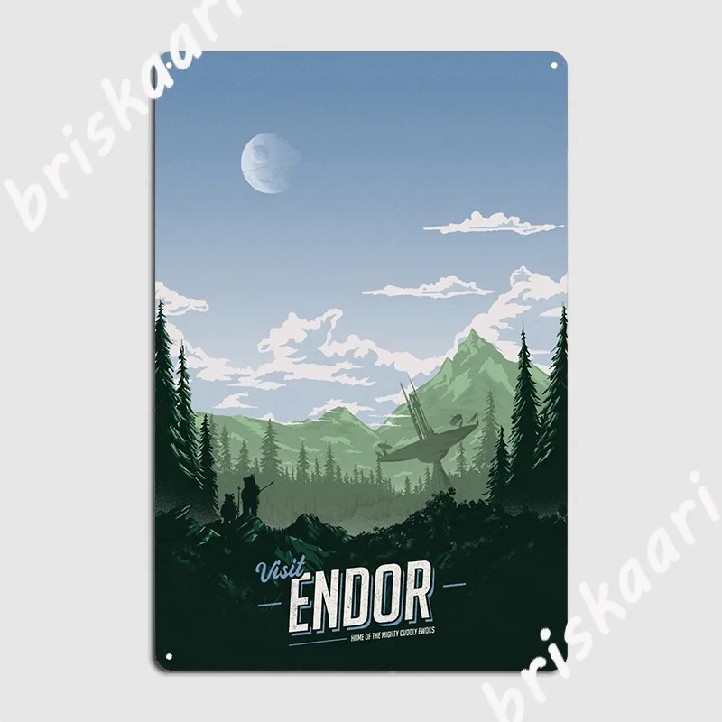 

Visit Endor Poster Metal Plaque Club Party Painting Décor Club Bar Customize Tin Sign Posters