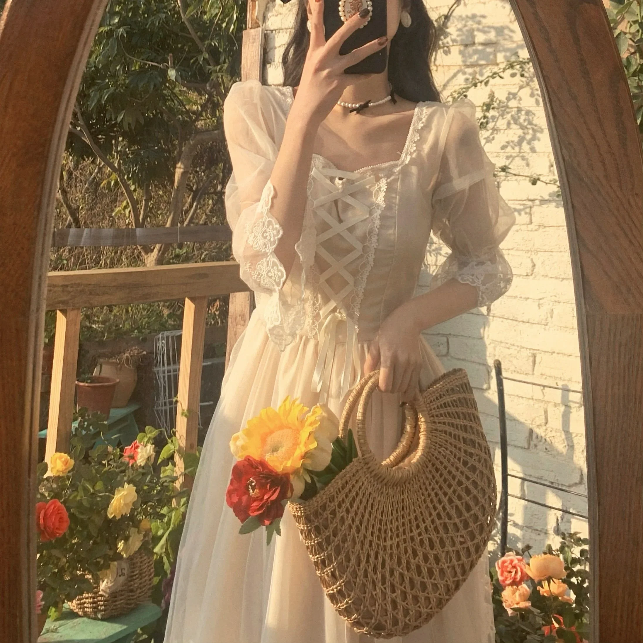 2024 Spring Lace Sweet Elegant Dress Women Evening Party One Piece Dress Korean Kawaii Short Sleeve Dress Female Square Collar
2024 Spring Lace Sweet Elegant Dress Women Evening Party One Piece Dress Korean Kawaii Short Sleeve Dress Female Square Collar