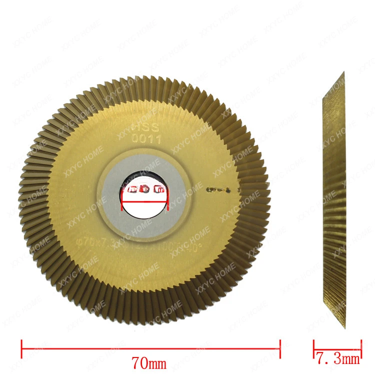 

Raise 0011B Double Sided Milling Cutter 12.7mm Hole HSS Angular Cutter Key Cutting Machines Replacement 70x7.3x12.7 [one Piece]