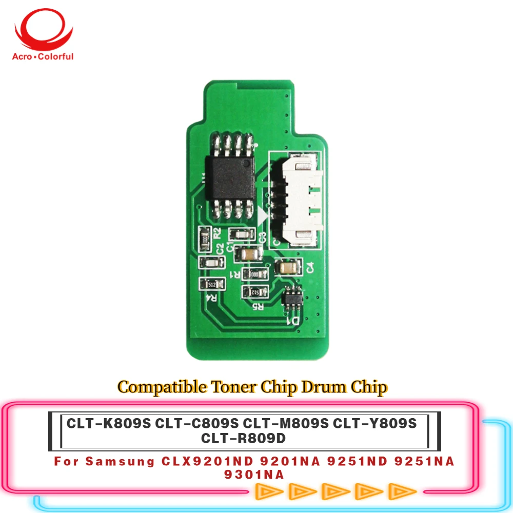 CLT-K809S CLT-C809S CLT-M809S CLT-Y809S Compatible Toner Chip For Samsung CLX9201ND 9201NA 9251ND 9251NA 9301NA Cartridge
CLT-K809S CLT-C809S CLT-M809S CLT-Y809S Compatible Toner Chip For Samsung CLX9201ND 9201NA 9251ND 9251NA 9301NA Cartridge