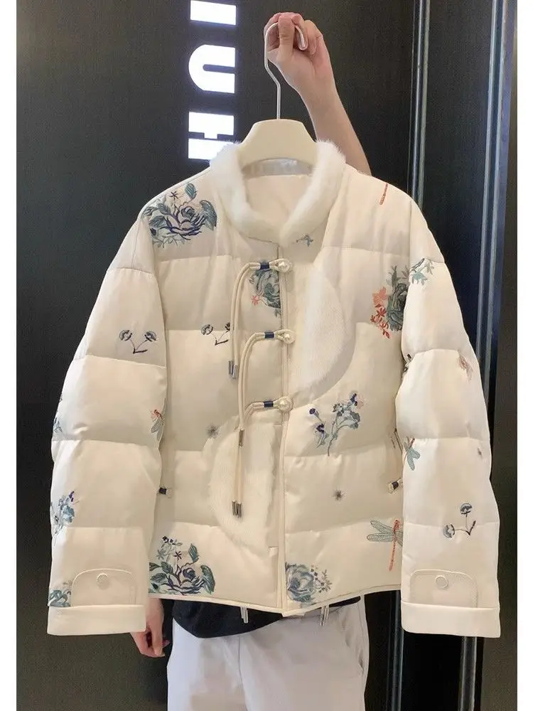 2024 new chinese style white button up cotton jacket lady thickened winter beautiful coat for women autumn winter coat
2024 new chinese style white button up cotton jacket lady thickened winter beautiful coat for women autumn winter coat