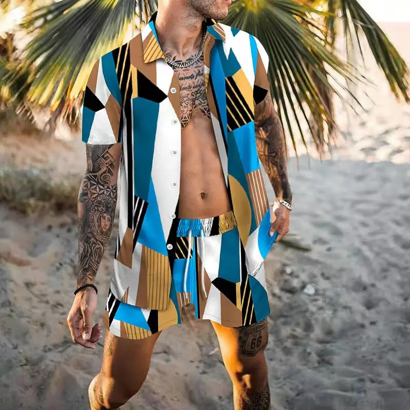 Luxury Brand Hawaiian Shirt Set Social Men Shirts Gradual Casual Single Geometry Printed Male Blouses Set S-3XL
Luxury Brand Hawaiian Shirt Set Social Men Shirts Gradual Casual Single Geometry Printed Male Blouses Set S-3XL