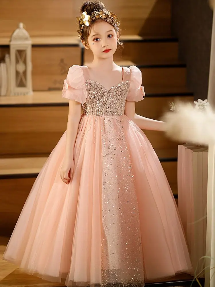 Girls' Evening Dresses Luxury 2023 Party Gown Children's Host Piano Performance Dress Long-sleeved Lace Mesh Princess Dress K28
Girls' Evening Dresses Luxury 2023 Party Gown Children's Host Piano Performance Dress Long-sleeved Lace Mesh Princess Dress K28