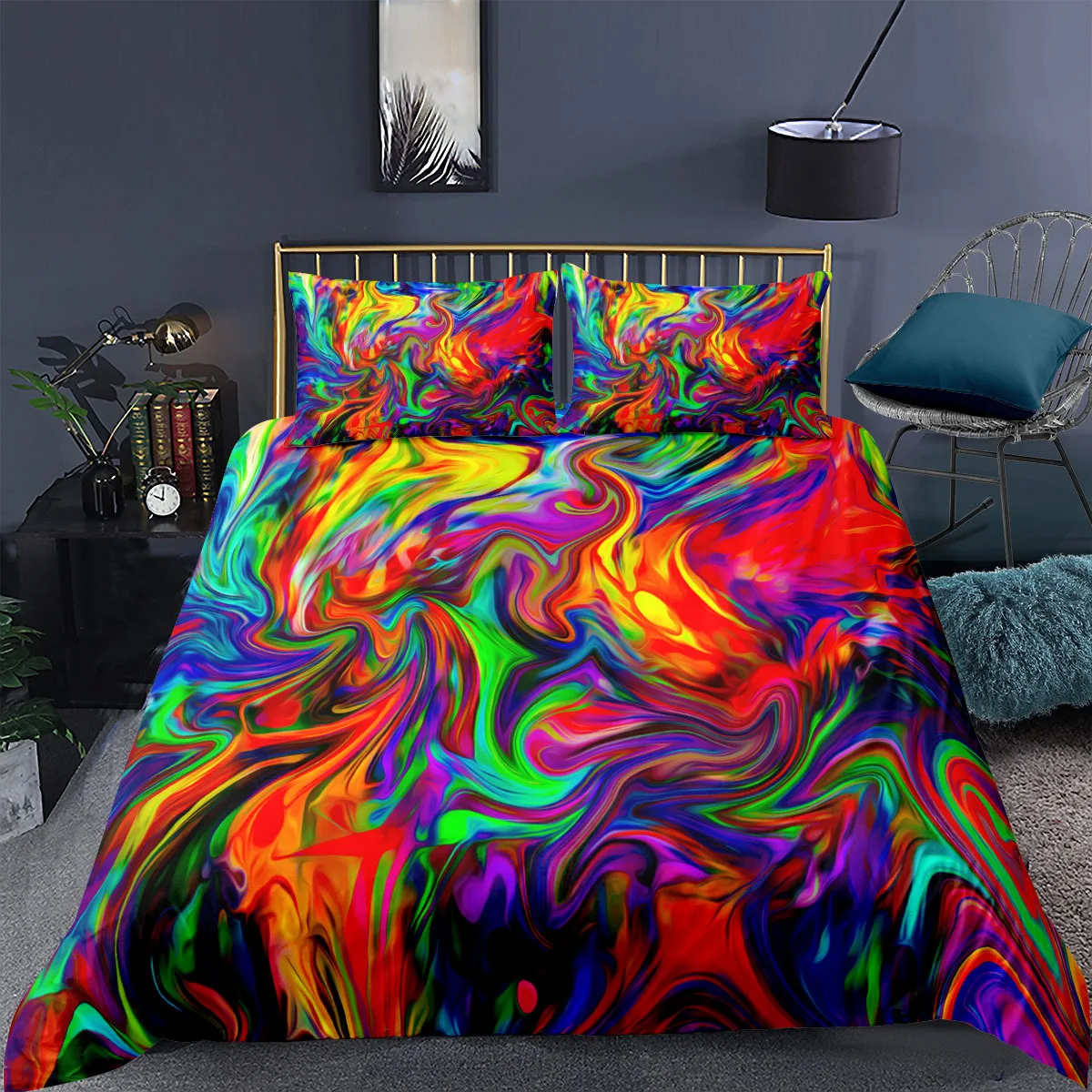 Trippy Bedding Sets Quilt Cover Set Colorful Tie Dye Bedding Set Boho Psychedelic Comforter Cover Girls Boys With Pillowcases
Trippy Bedding Sets Quilt Cover Set Colorful Tie Dye Bedding Set Boho Psychedelic Comforter Cover Girls Boys With Pillowcases