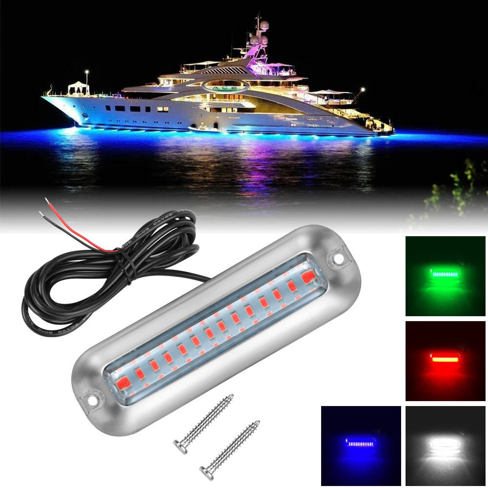 Stainless Steel Marine Boat Underwater Pontoon Transom Lamp 50W 42 LEDs Universal Waterproof 10-30V Boat Transom Light
Stainless Steel Marine Boat Underwater Pontoon Transom Lamp 50W 42 LEDs Universal Waterproof 10-30V Boat Transom Light