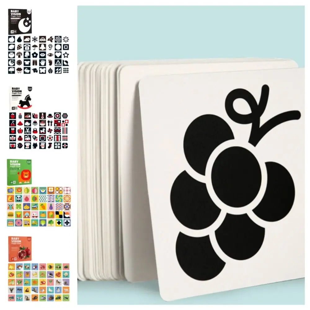 High Contrast Infant Visual Stimulation Card Cognition Early Educational Baby Vision Tigger Cards Color Learning
High Contrast Infant Visual Stimulation Card Cognition Early Educational Baby Vision Tigger Cards Color Learning