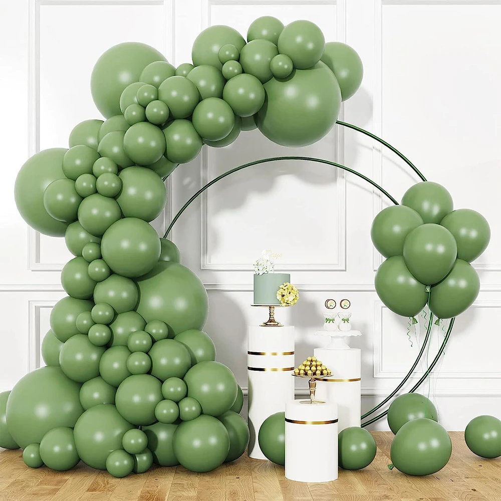 

Шалфей, зеленые воздушные шары, гирлянда, разные размеры, зеленые латексные шары, детский Декор для дня рождения, вечеринки, выпускного, свадьбы