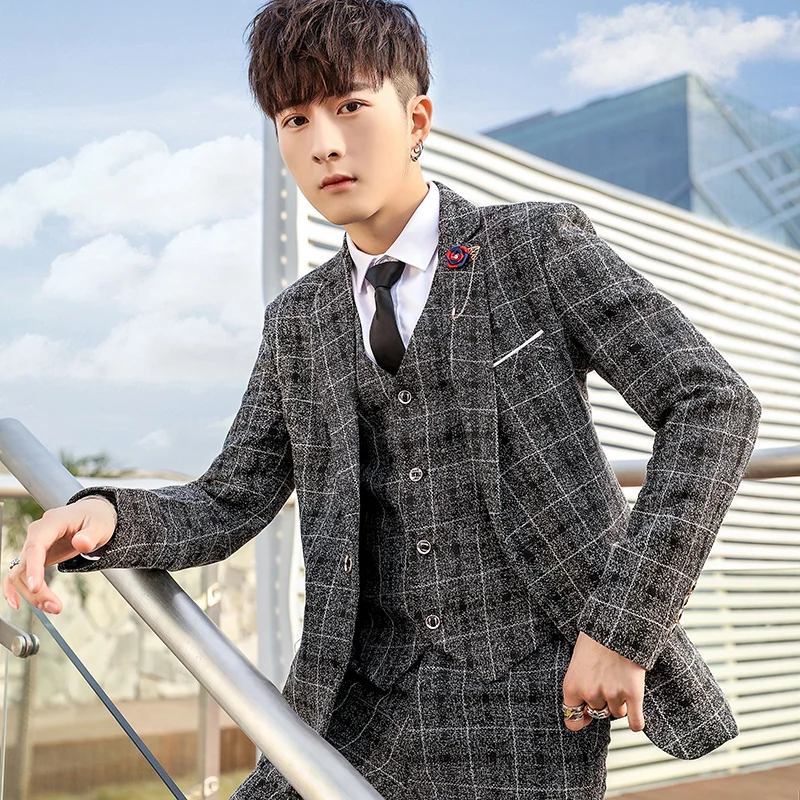 (Jacket + Pants + Vest ) Wedding Men Suit Fashion Casual 3 Piece Set Solid Formal Clothes Business Slim Fit Men's Luxury Suits
(Jacket + Pants + Vest ) Wedding Men Suit Fashion Casual 3 Piece Set Solid Formal Clothes Business Slim Fit Men's Luxury Suits