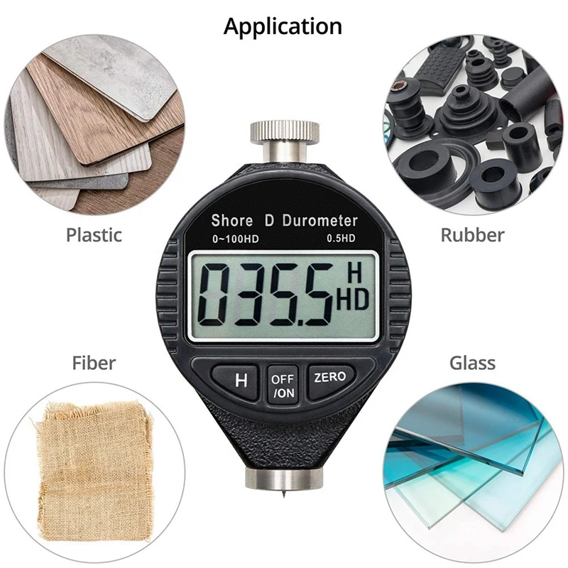 0-100HD Shore D Hardness Durometer Digital Durometer Scale With Large LCD Display For Rubber, Plastics, Flooring, Tire
0-100HD Shore D Hardness Durometer Digital Durometer Scale With Large LCD Display For Rubber, Plastics, Flooring, Tire