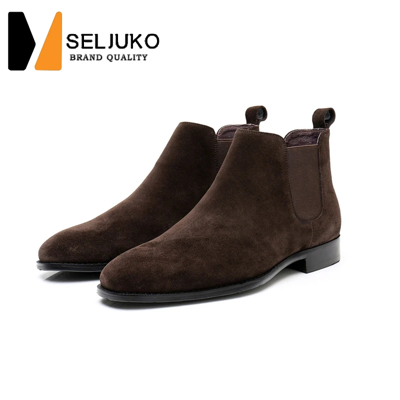 New Trendy Suede Leather Boots Elastic Band Flat Fashion Ankle Genuine Leather Chelsea Boots Men
New Trendy Suede Leather Boots Elastic Band Flat Fashion Ankle Genuine Leather Chelsea Boots Men