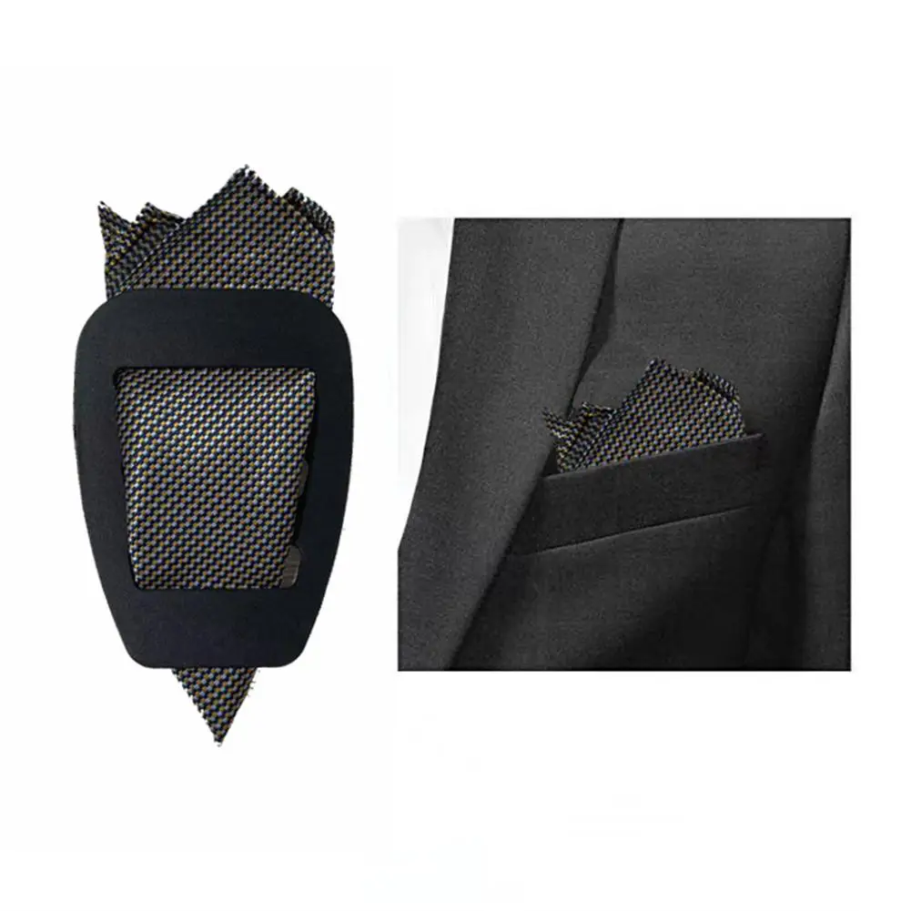 

Pocket Squares Holder Fixed Clip Scarf Silk Holder Handkerchief Keeper For Men Gentlemen Suit Tuxedos Wearing Accessory T1T8