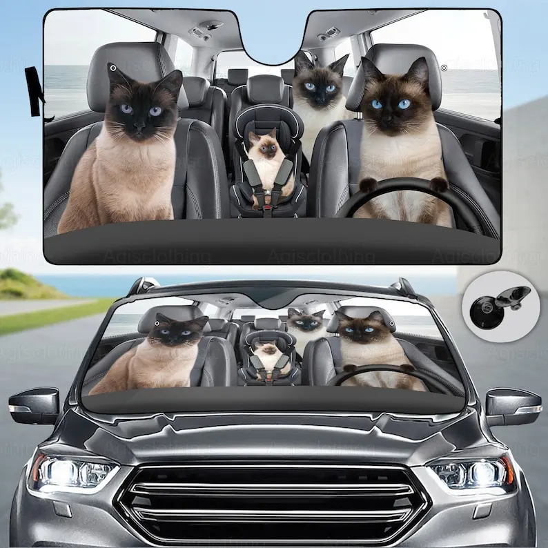 Bali Cat Car Sunshade, Cat Decoration, Cat Windshield Sunscreen, Auto Decor Screen, Cat Longhair Lover, Cat Sun Protector,
Bali Cat Car Sunshade, Cat Decoration, Cat Windshield Sunscreen, Auto Decor Screen, Cat Longhair Lover, Cat Sun Protector,