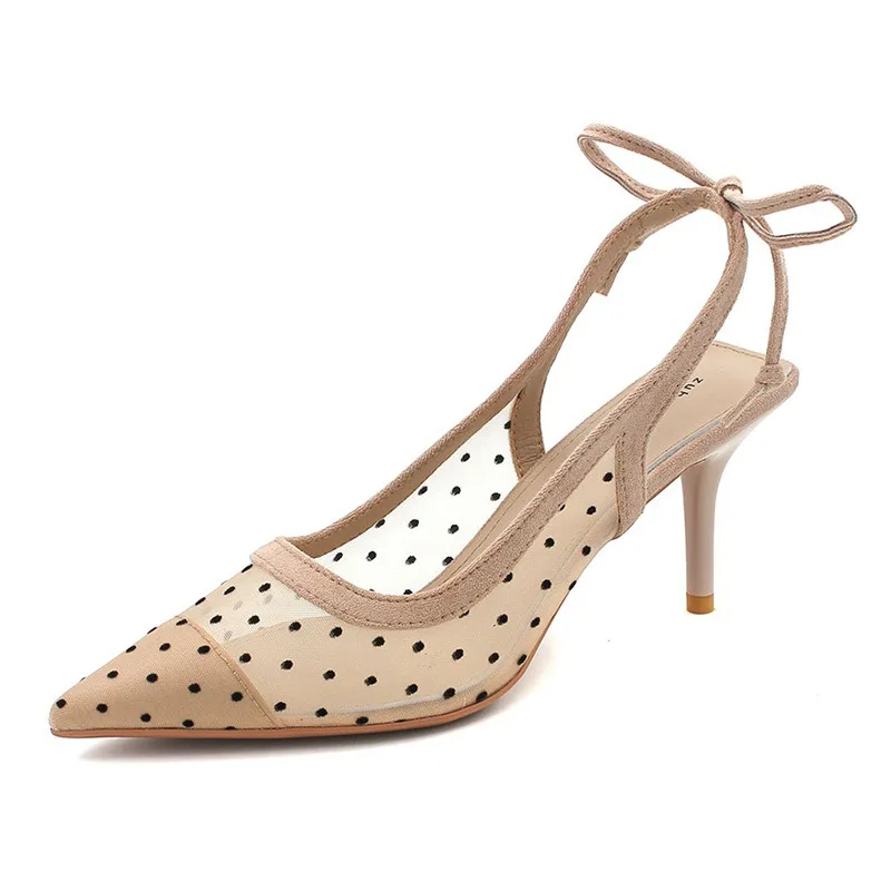 2023 Summer Women Elegant High Heel Sandals Butterfly-knot Slip-On Air mesh 6CM Thin Heels Classics Office Work Women Shoe black
2023 Summer Women Elegant High Heel Sandals Butterfly-knot Slip-On Air mesh 6CM Thin Heels Classics Office Work Women Shoe black