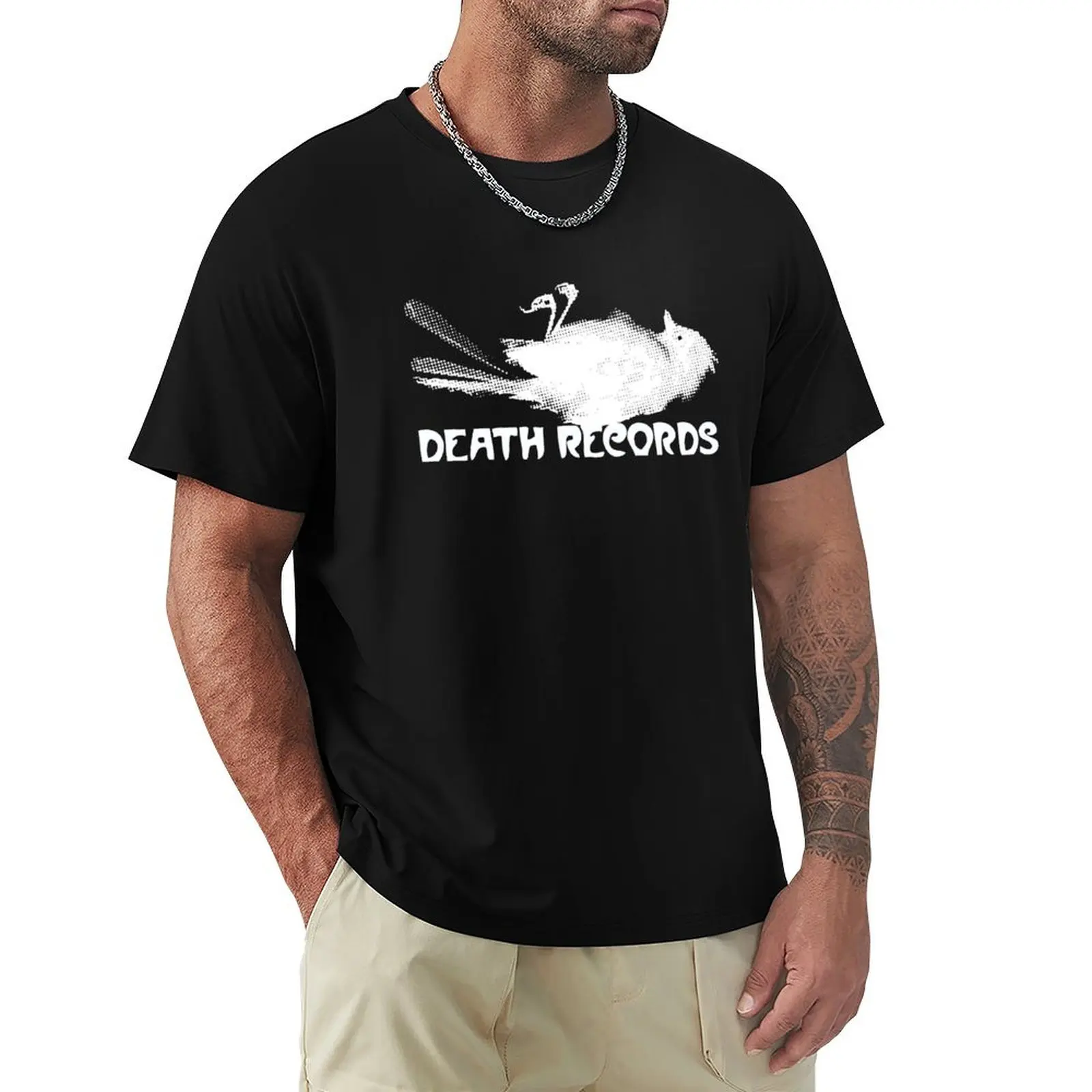 

Death Records Labels Classic T-shirt blacks anime clothes customs design your own Aesthetic clothing t shirts for men pack