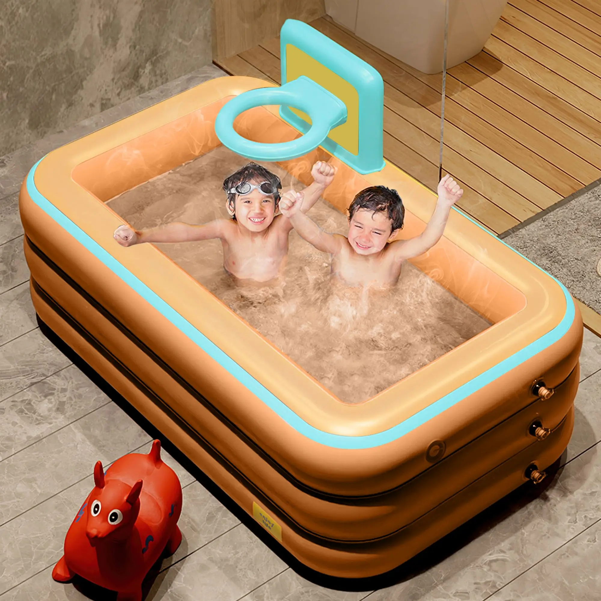 Children's swimming pool inflatable swimming pool basketball pool, children's three-layer inflatable swimming pool, adult family
Children's swimming pool inflatable swimming pool basketball pool, children's three-layer inflatable swimming pool, adult family