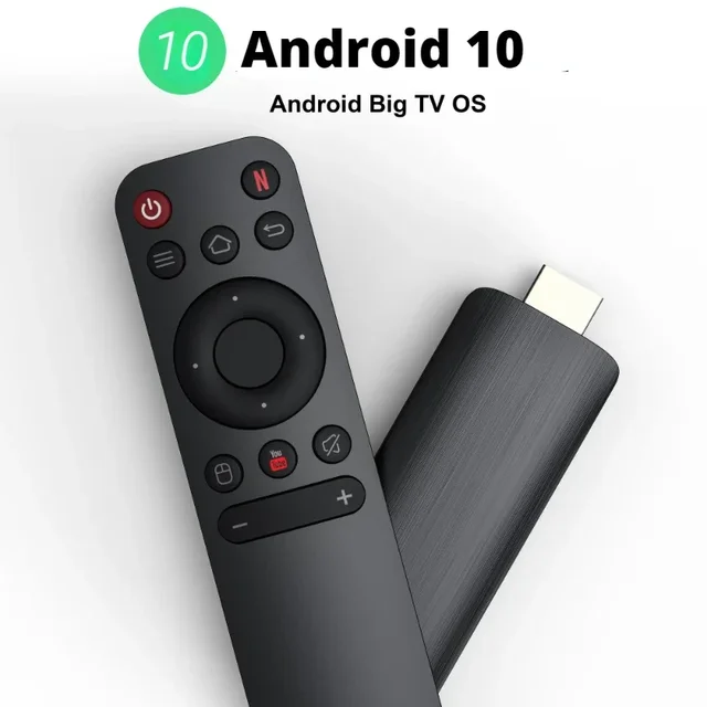 D6-Façades Android TV Stick, Core Allwinner H313, Type C, 4K, UHD, 2.4G, WiFi, Bluetooth, Android 10, 60fps, Smart Stick 2