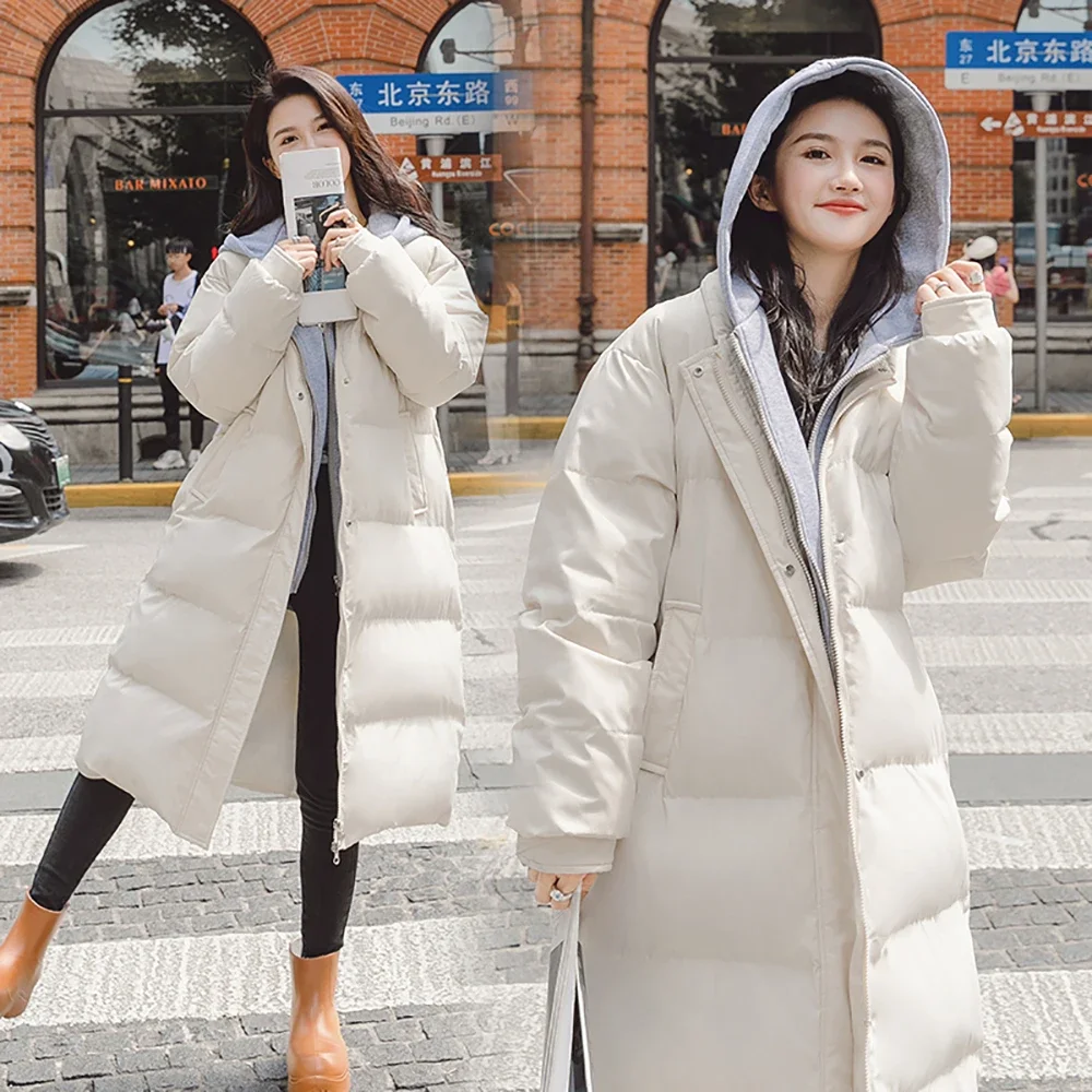 2024 Long Winter Coat Women Spliced Hooded Down Parkas Ladies New Warm Jacket Loose Clothing X1020
2024 Long Winter Coat Women Spliced Hooded Down Parkas Ladies New Warm Jacket Loose Clothing X1020
