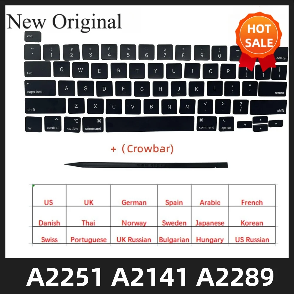 Новые сменные клавишные колпачки для клавиатуры США для MacBook Pro 13,3 дюйма/16 дюймов, A2251, A2289, A2141, 2019, 2020, EMC 3348, 3349, 3456 клавиши
Новые сменные клавишные колпачки для клавиатуры США для MacBook Pro 13,3 дюйма/16 дюймов, A2251, A2289, A2141, 2019, 2020, EMC 3348, 3349, 3456 клавиши