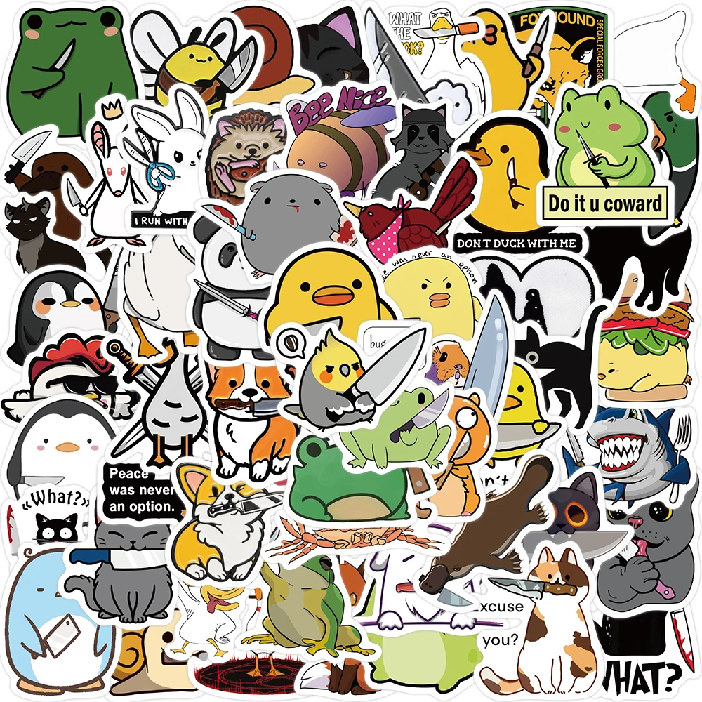 10/30/60pcs Knife animals Stickers Decals Cartoon Graffiti DIY Notebook Luggage Wall Decoration PVC Sticker
10/30/60pcs Knife animals Stickers Decals Cartoon Graffiti DIY Notebook Luggage Wall Decoration PVC Sticker