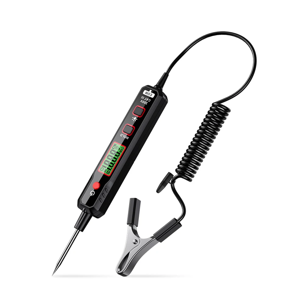 HT86 Automotive Electric Circuit Tester Truck Voltage Tester Circuit DC6-100V Auto Circuit Tester Auto Diagnostic Probe Test Pen
HT86 Automotive Electric Circuit Tester Truck Voltage Tester Circuit DC6-100V Auto Circuit Tester Auto Diagnostic Probe Test Pen