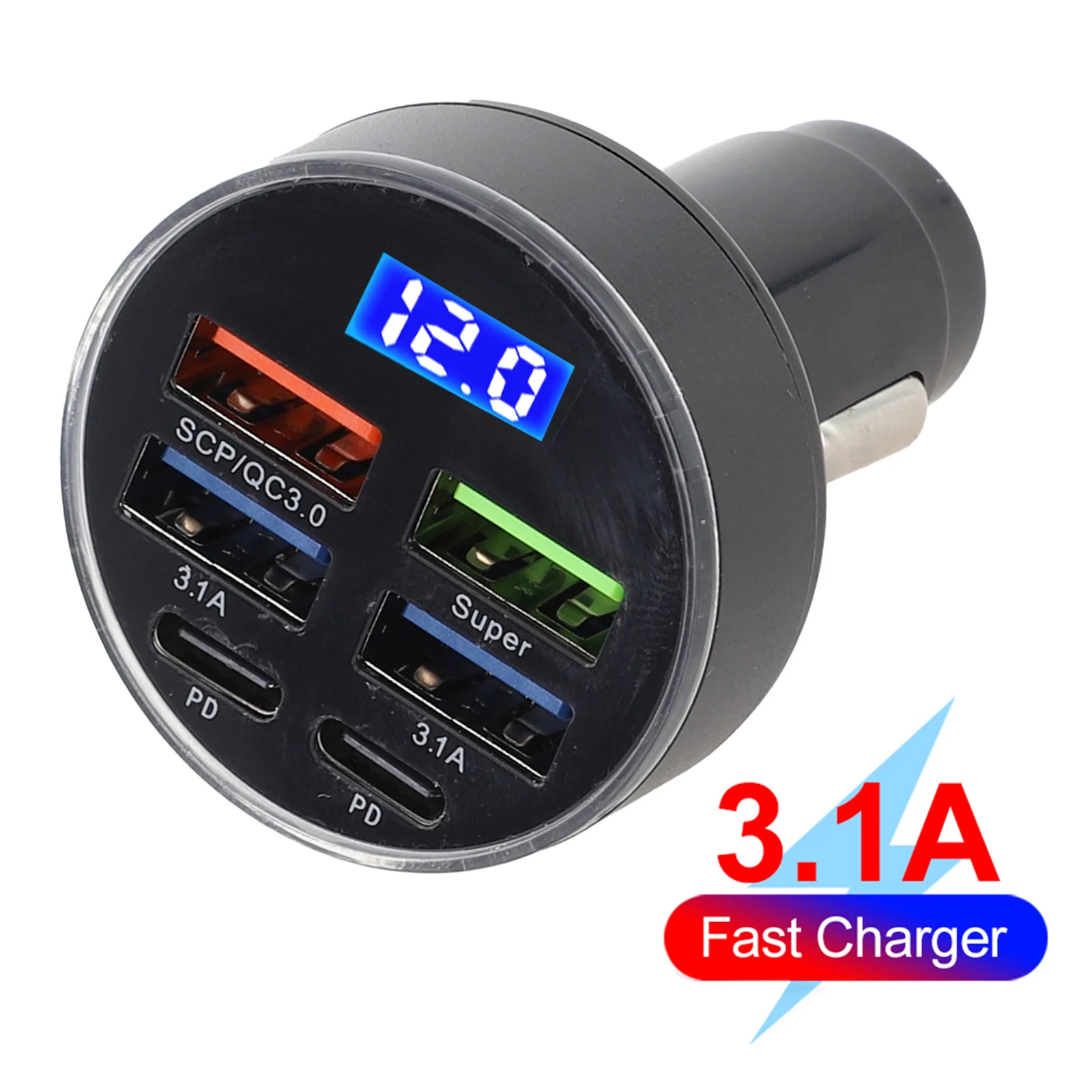 Fast Charging Output Overcurrent Protection Car Charger LED Display Voltage Input High Gloss Shell Input Voltage MINI METAL
Fast Charging Output Overcurrent Protection Car Charger LED Display Voltage Input High Gloss Shell Input Voltage MINI METAL