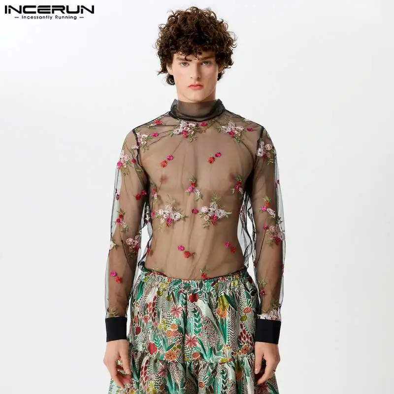 INCERUN Men Shirt Mesh Transparent Stand Collar Lace Up Long Sleeve Embroidery Camisas Streetwear Sexy 2024 Fashion Men Clothing
INCERUN Men Shirt Mesh Transparent Stand Collar Lace Up Long Sleeve Embroidery Camisas Streetwear Sexy 2024 Fashion Men Clothing