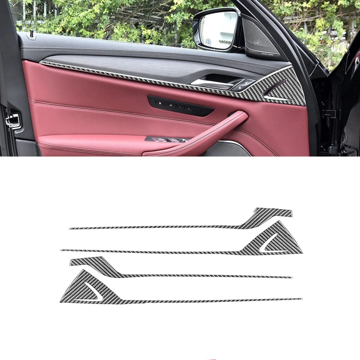 Carbon Fibre Full Interior Accessories Real Carbon Fibre Stickers For BMW G30 5 Series 2018 2019 2020 2021 Door Panel
Carbon Fibre Full Interior Accessories Real Carbon Fibre Stickers For BMW G30 5 Series 2018 2019 2020 2021 Door Panel