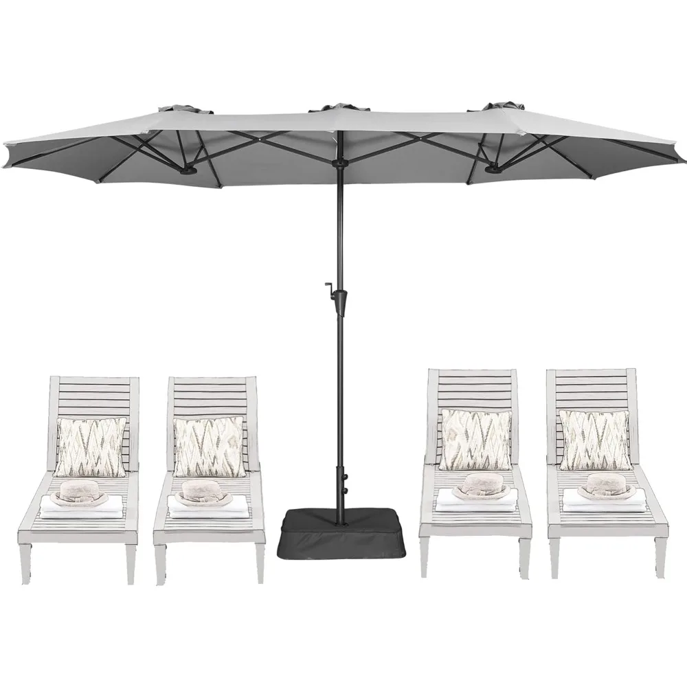 

Double Sided Pool Umbrellas With Fade Resistant Canopy Umbrella Holder Large Table Umbrella for Deck Market Backyard