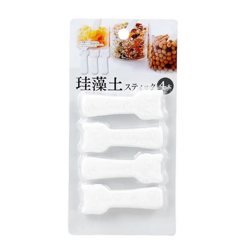

Food Safe Desiccant 4pcs Car Dehumidifiers Drying Stick Cleanable Food Diatom Drying Rod Food Moisture Absorbers Reusable