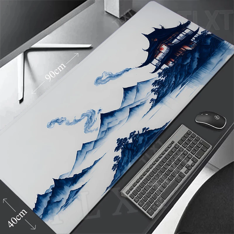 

Ink Painting Mouse Pad Gaming Mousepads Deskmat Table Rugs Gamer Mousepad Large Mouse Mat Desk Pads Keyboard Mats 100x50cm