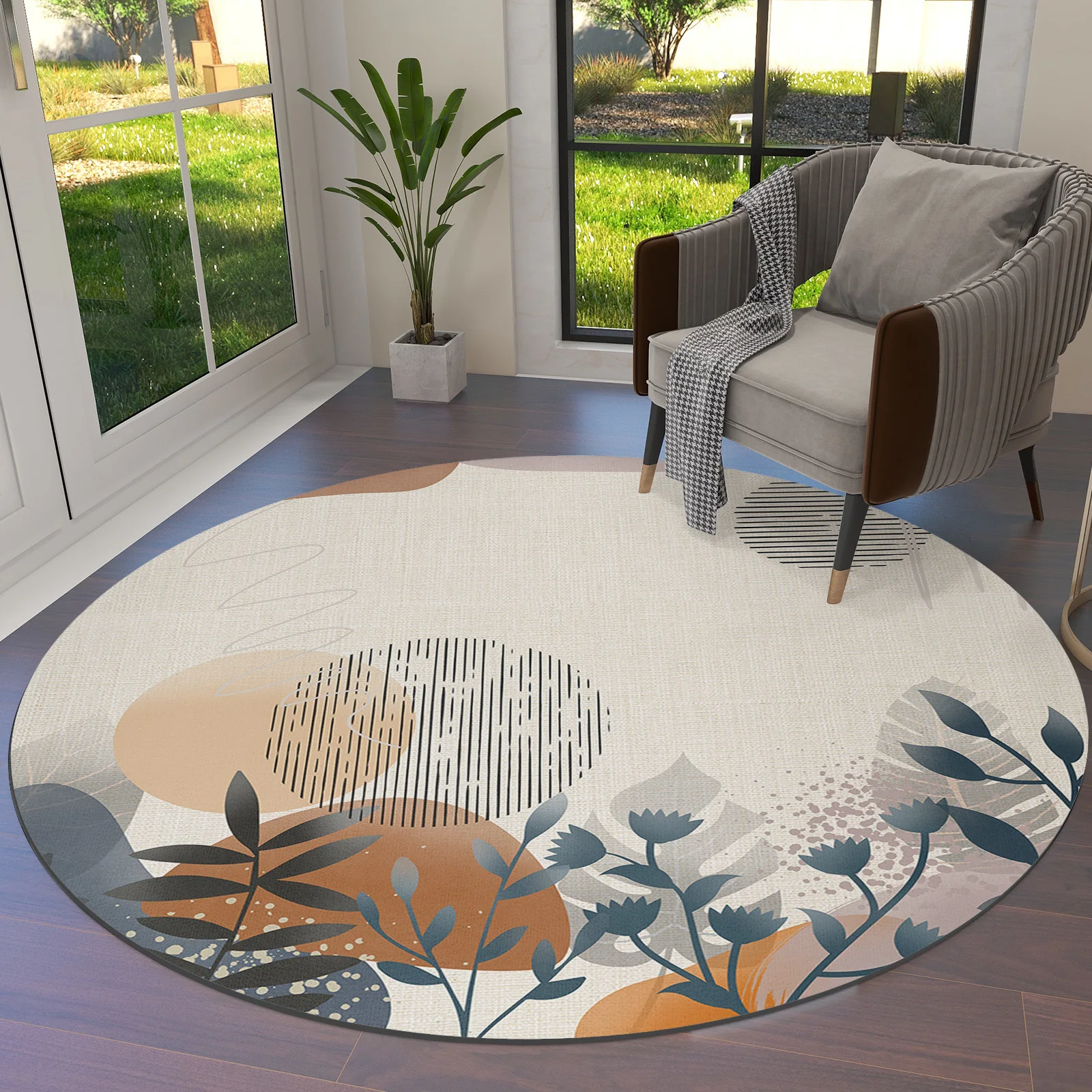 Bohemian Abstract Wind Leaf Plant Round Area Rug Carpets For Living Room Large Mat Home Bedroom Kid Room Decoration
Bohemian Abstract Wind Leaf Plant Round Area Rug Carpets For Living Room Large Mat Home Bedroom Kid Room Decoration